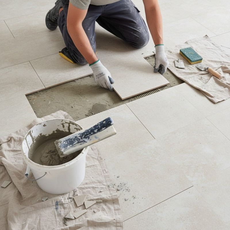 Tile Floor Repair detail